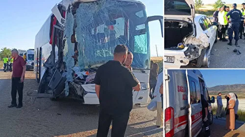 Afyon'da Otobüs Kazası! Tırla Çarpıştı: 9 Yaralı!