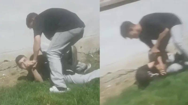 Arnavutköy'de çocuk parkında akran zorbalığı kamerada