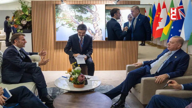 Cumhurbaşkanı Erdoğan, Fransa Cumhurbaşkanı Emmanuel Macron ile görüştü