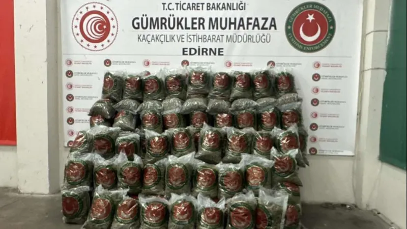 Edirne'de Şok Baskın! Kapıkule'de Rekor Uyuşturucu Yakalandı