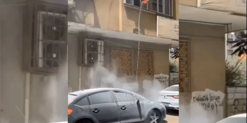 Mardin'de Kovayla Yangın Söndürme Çabası! Otomobil Alevlere Teslim