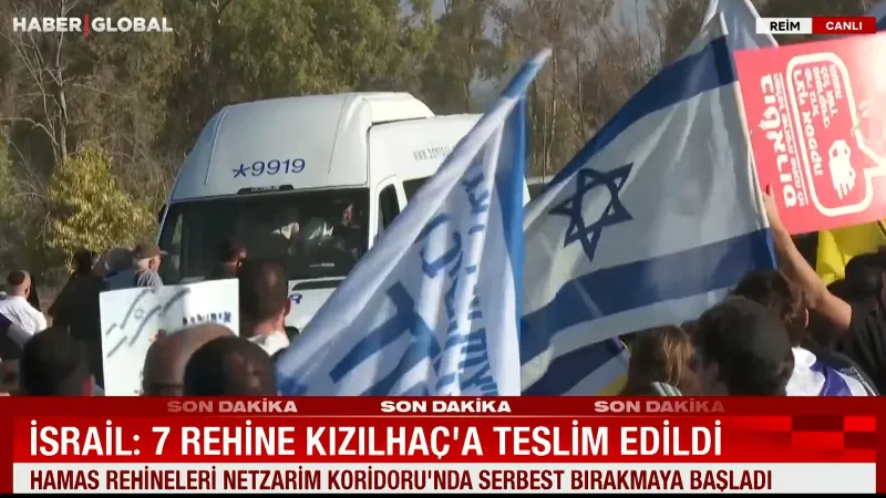 Gazze'de Rehine Takası Başladı! Tarihi Anlar Yaşanıyor