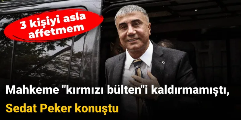 Sedat Peker'den Dönüş Açıklaması: Kırmızı Bülten Kararı Şaşırttı!