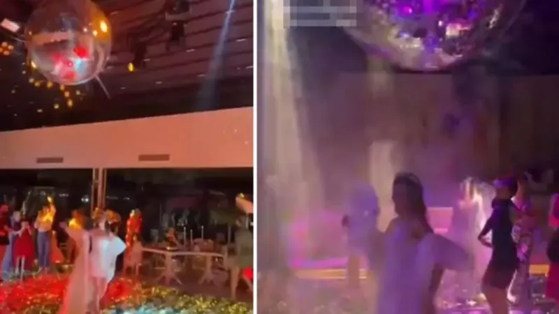Kına Gecesinde Kabus! Disko Topu Gelinin Üzerine Çakıldı!