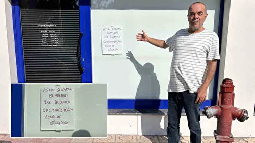 Sıcaklar 45 dereceyi bulunca iş yerine not asıp tatile çıktı