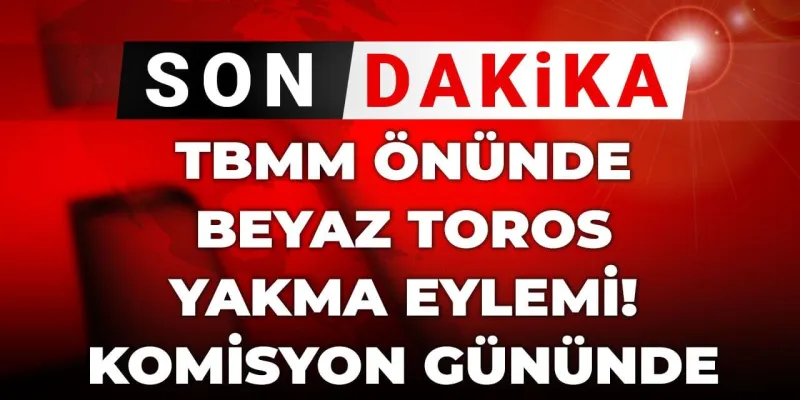 Son dakika | Meclis önünde Beyaz Toros yakma eylemi! Komisyon gününde