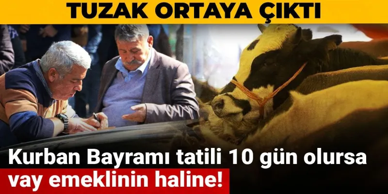 Tuzak ortaya çıktı: Kurban Bayramı tatili 10 gün olursa vay emeklinin haline!
